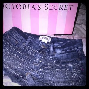 Pink Victoria’s Secret Jean Shorty Shorts Size 2